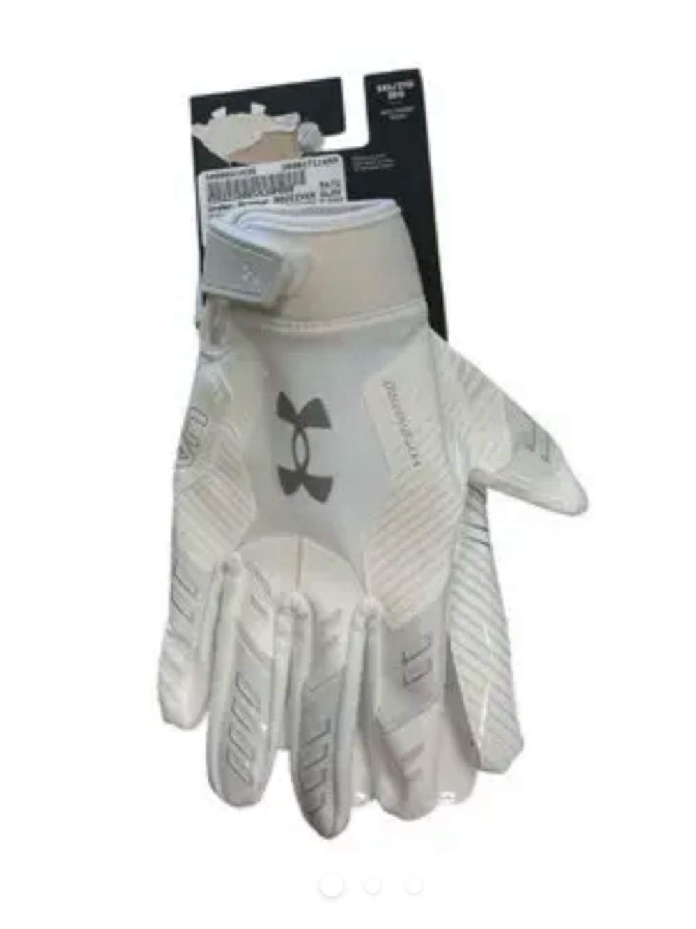 Under Armour White UA F9 Nitro Football Gloves YM/JM #2776